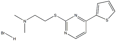 Ethanamine, N,N-dimethyl-2-((4-(2-thienyl)-2-pyrimidinyl)thio)-, monohydrobromide Structure
