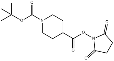 Piperidine-1,4-dicarboxylic acid 4-tert-butyl ester 1-(2,5-dioxo-pyrrolidin-1-yl) ester 结构式