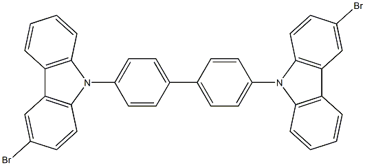 4,4'-bis(3-bromo-9H-carbazol-9-yl)-1,1'-biphenyl Struktur