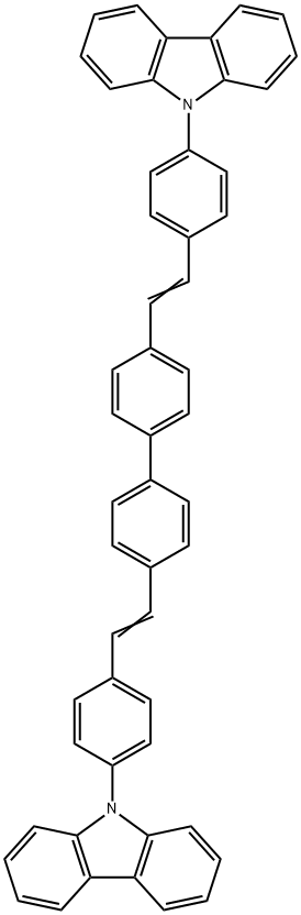 4,4'-Bis(4-(9H -carbazol-9-yl)styryl)biphenyl Structure
