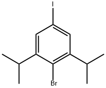 2-bromo-5-iodo-1,3-bis(1-methylethyl)-Benzene,856197-47-2,结构式