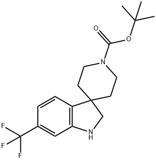 tert-butyl 6-trifluoromethylspiro[indoline-3,4-piperidine]-1-carboxylate,858351-42-5,结构式