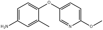 4-[(6-甲氧基吡啶-3-基)氧基]-3-甲基苯胺, 871020-35-8, 结构式