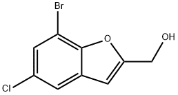 (7-Bromo-5-chloro-1-benzofuran-2-yl)methanol Struktur