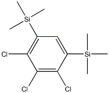 trimethyl-(2,3,4-trichloro-5-trimethylsilylphenyl)silane 化学構造式