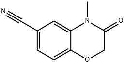 4-methyl-3-oxo-3,4-dihydro-2H-benzo[b][1,4]oxazine-6-carbonitrile 化学構造式