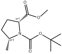 cis-1-tert-butyl 2-ethyl 5-methylpyrrolidine-1,2-dicarboxylate Structure