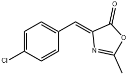 2-甲基-(4Z)-(41-氯苯亚甲基)-5(4H)-口恶唑酮, 93634-55-0, 结构式