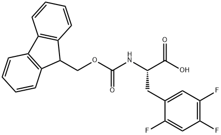 (S)-2-((((9H-芴-9-基)甲氧基)羰基)氨基)-3-(2,4,5-三氟苯基)丙酸, 959579-81-8, 结构式
