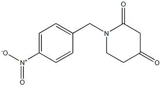 1-[(4-nitrophenyl)methyl]piperidine-2,4-dione 结构式