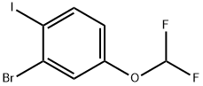 2-bromo-4-(difluoromethoxy)-1-iodobenzene,1000575-02-9,结构式