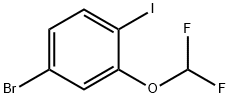 4-bromo-2-(difluoromethoxy)-1-iodobenzene 结构式