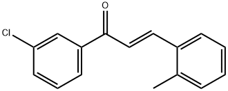 (2E)-1-(3-クロロフェニル)-3-(2-メチルフェニル)プロプ-2-エン-1-オン 化学構造式