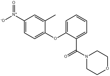 [2-(2-Methyl-4-nitro-phenoxy)-phenyl]-morpholin-4-yl-methanone Structure