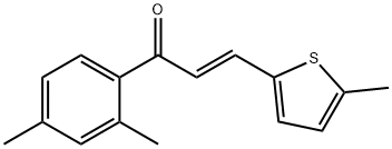 (2E)-1-(2,4-ジメチルフェニル)-3-(5-メチルチオフェン-2-イル)プロプ-2-エン-1-オン 化学構造式