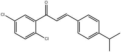 (2E)-1-(2,5-dichlorophenyl)-3-[4-(propan-2-yl)phenyl]prop-2-en-1-one Struktur
