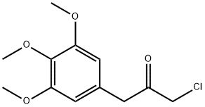 1-クロロ-3-(3,4,5-トリメトキシフェニル)プロパン-2-オン 化学構造式