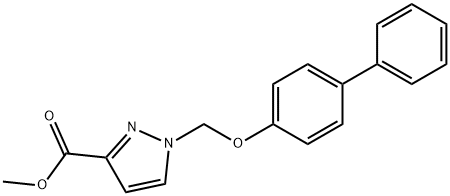 1-(([1,1'-联苯]-4-基氧基)甲基)-1H-吡唑-3-羧酸甲酯,1003988-82-6,结构式