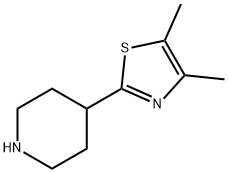 4-(二甲基-1,3-噻唑-2-基)哌啶 结构式