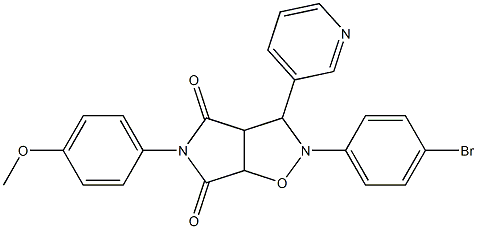 2-(4-bromophenyl)-5-(4-methoxyphenyl)-3-(pyridin-3-yl)tetrahydro-4H-pyrrolo[3,4-d]isoxazole-4,6(5H)-dione Structure