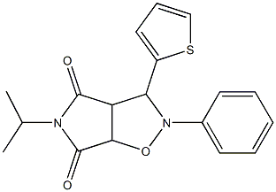 5-isopropyl-2-phenyl-3-(thiophen-2-yl)tetrahydro-4H-pyrrolo[3,4-d]isoxazole-4,6(5H)-dione Structure