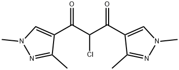 2-氯-1,3-双(1,3-二甲基-1H-吡唑-4-基)丙烷-1,3-二酮, 1006344-26-8, 结构式