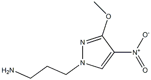 3-(3-甲氧基-4-硝基-1H-吡唑-1-基)丙-1-胺, 1006442-43-8, 结构式