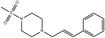 1-methylsulfonyl-4-[(E)-3-phenylprop-2-enyl]piperazine Struktur
