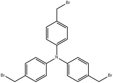 Benzenamine, 4-(bromomethyl)-N,N-bis[4-(bromomethyl)phenyl]- Structure