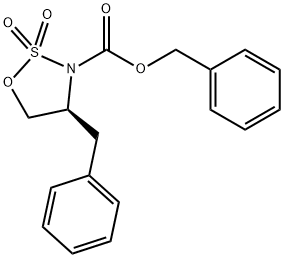 苄基(S)-4-苄基-1,2,3-氧杂噻唑烷-3-羧酸盐2,2-二氧代,1007121-75-6,结构式