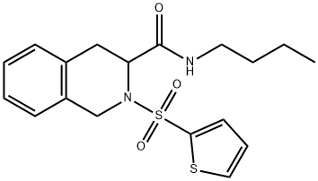 N-butyl-2-(thiophen-2-ylsulfonyl)-1,2,3,4-tetrahydroisoquinoline-3-carboxamide Structure