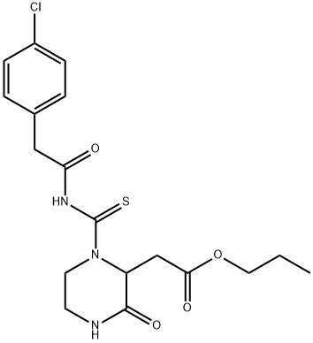 1008075-94-2 propyl [1-({[(4-chlorophenyl)acetyl]amino}carbonothioyl)-3-oxo-2-piperazinyl]acetate
