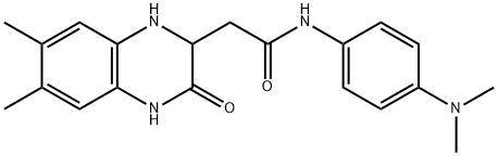 2-(6,7-dimethyl-3-oxo-1,2,3,4-tetrahydroquinoxalin-2-yl)-N-(4-(dimethylamino)phenyl)acetamide Structure