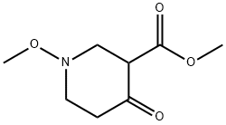 METHYL 1-METHOXY-4-OXOPIPERIDINE-3-CARBOXYLATE, 100911-31-7, 结构式