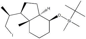 [(1R,3aR,4S,7aR)-1-[(2S)-1-iodopropan-2-yl]-7a-methyl-1,2,3,3a,4,5,6,7-octahydroinden-4-yl]oxy-tert-butyl-dimethylsilane Structure