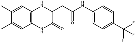 2-(6,7-dimethyl-3-oxo-1,2,3,4-tetrahydroquinoxalin-2-yl)-N-(4-(trifluoromethyl)phenyl)acetamide Structure