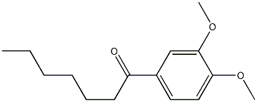 1-(3,4-dimethoxyphenyl)heptan-1-one 化学構造式