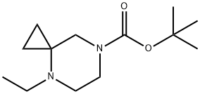 tert-butyl 4-ethyl-4,7-diazaspiro[2.5]octane-7-carboxylate Struktur