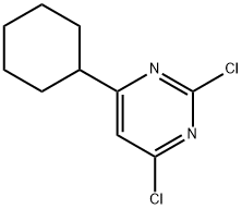 2,4-二氯-6-环己基嘧啶 结构式