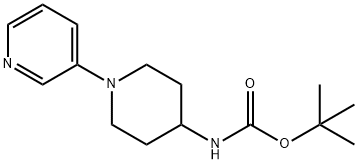 1-(3-吡啶基)-4-(BOC-氨基)哌啶 结构式