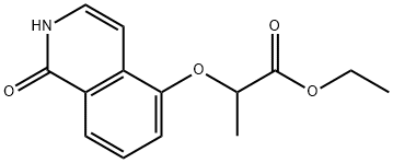 2-[(1-オキソ-1,2-ジヒドロイソキノリン-5-イル)オキシ]プロパン酸エチル 化学構造式