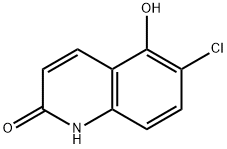 6-氯-5-羟基喹啉-2-酮, 1016316-23-6, 结构式