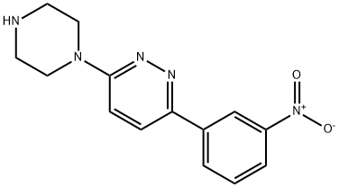3-(3-nitrophenyl)-6-(piperazin-1-yl)pyridazine Struktur