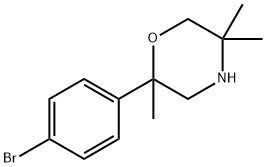2-(4-bromophenyl)-2,5,5-trimethylmorpholine Struktur