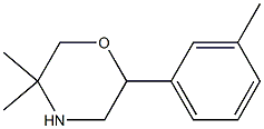5,5-dimethyl-2-m-tolylmorpholine Structure