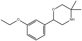 2-(3-ethoxyphenyl)-5,5-dimethylmorpholine Struktur