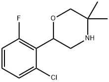 2-(2-chloro-6-fluorophenyl)-5,5-dimethylmorpholine Struktur