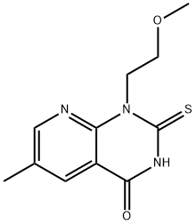 1-(2-甲氧基乙基)-6-甲基-2-硫代-2,3-二氢吡啶并[2,3-D]嘧啶-4(1H)-酮,1018142-68-1,结构式