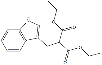 Diethyl 2-(1H-indol-3-ylmethyl)propanedioate Struktur