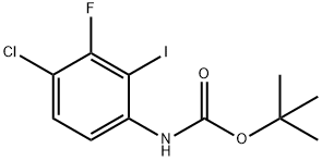 (4-氯-3-氟-2-碘苯基)氨基甲酸叔丁酯, 1018450-35-5, 结构式